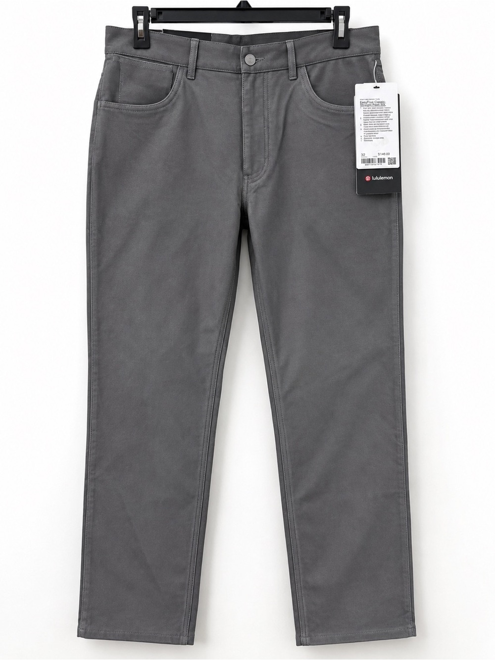 lululemon EasyFive Classic Straight Pant Men 32x30 Gray NWT LM5BI2S